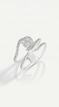 White Twist Illusion Ring