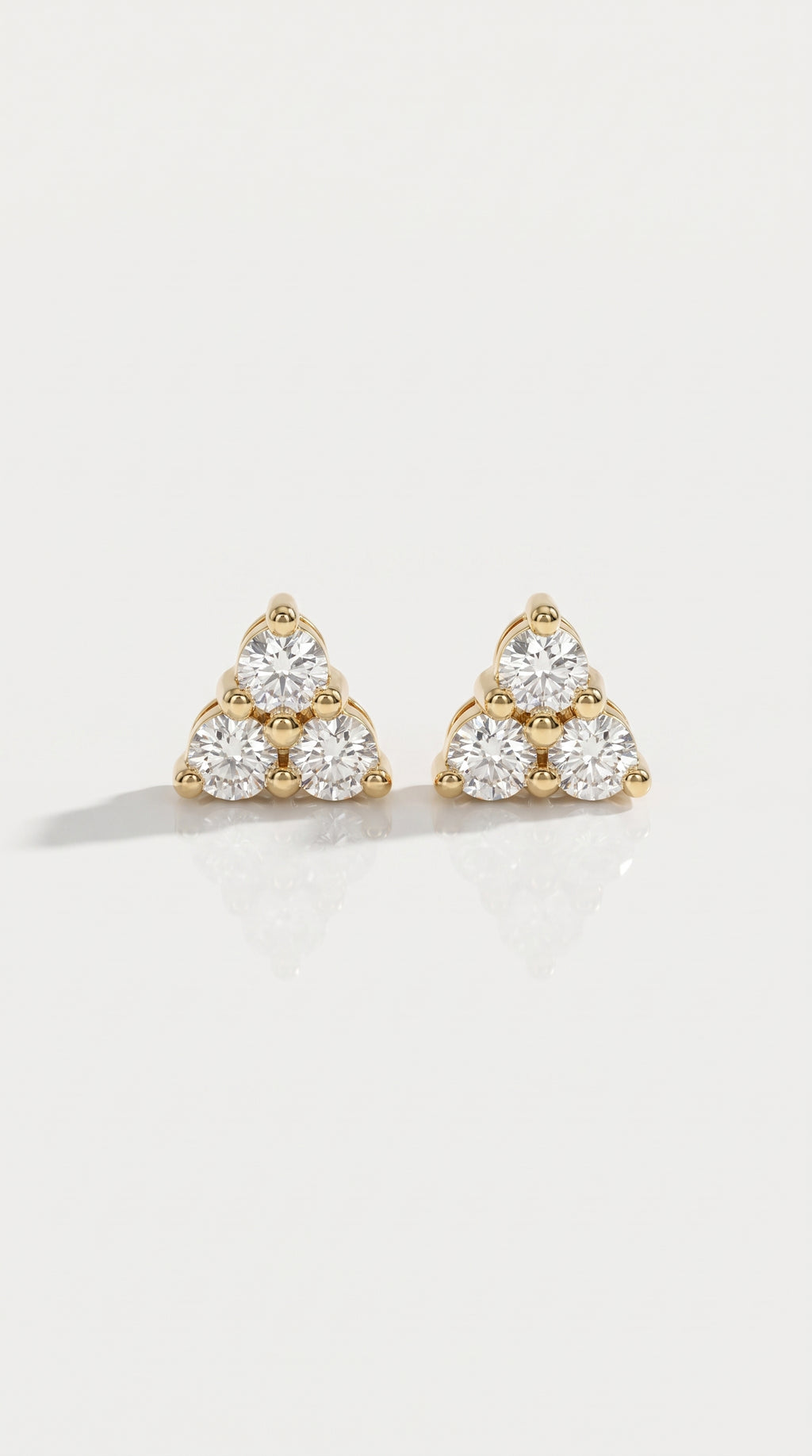 Diamond Trillium Earrings