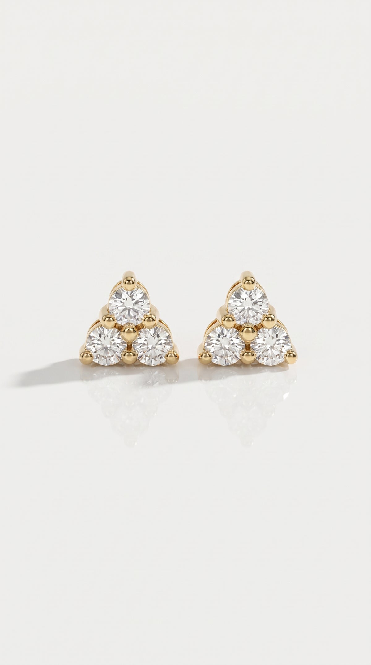 Diamond Trillium Earrings