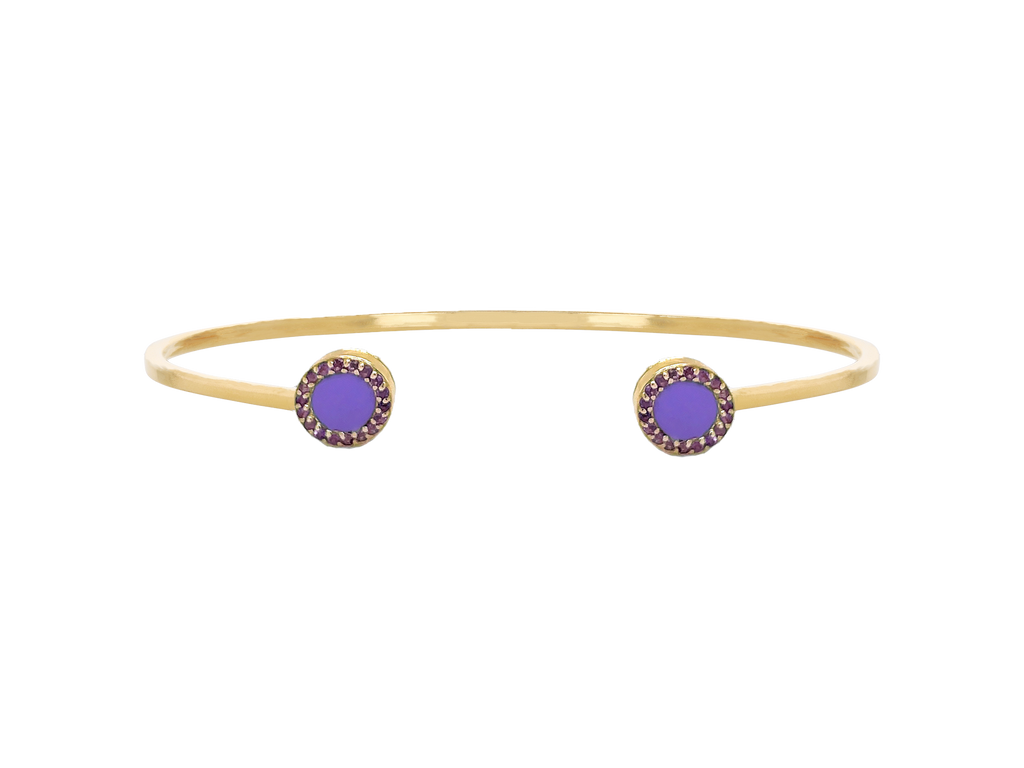 Amethyst Enamel Bangle