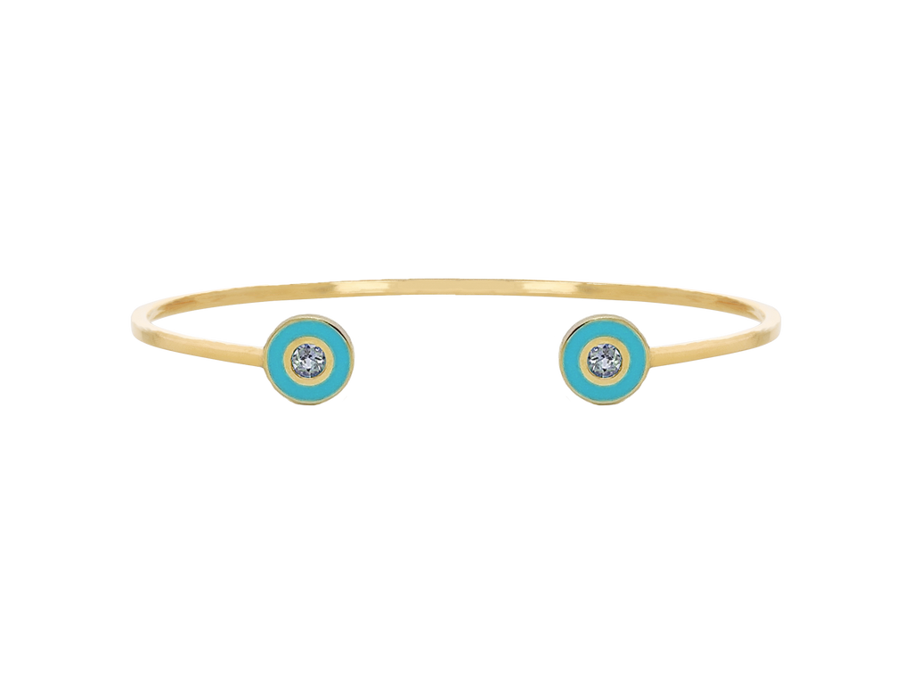 Aquamarine Enamel Bangle