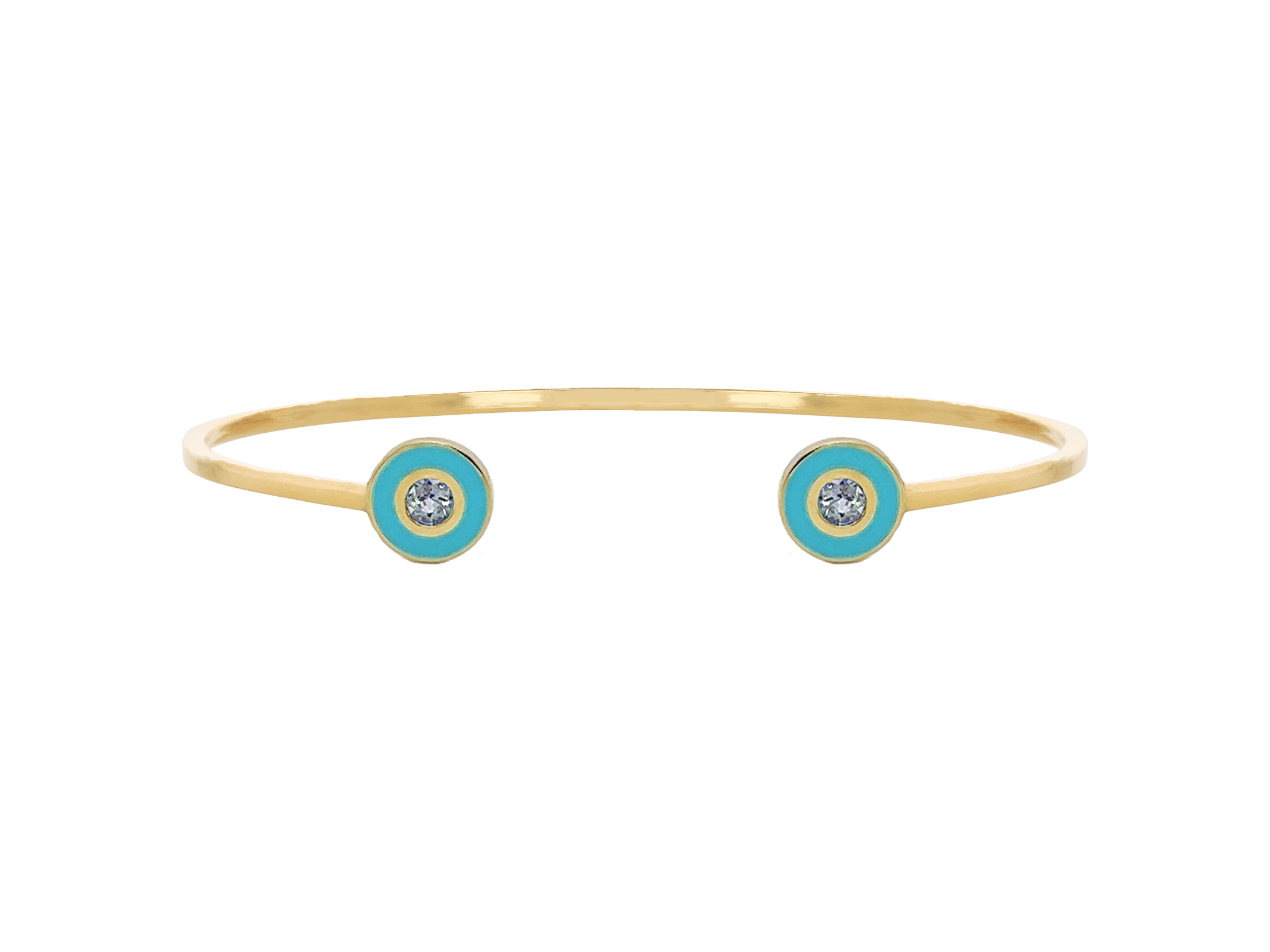 Aquamarine Enamel Bangle