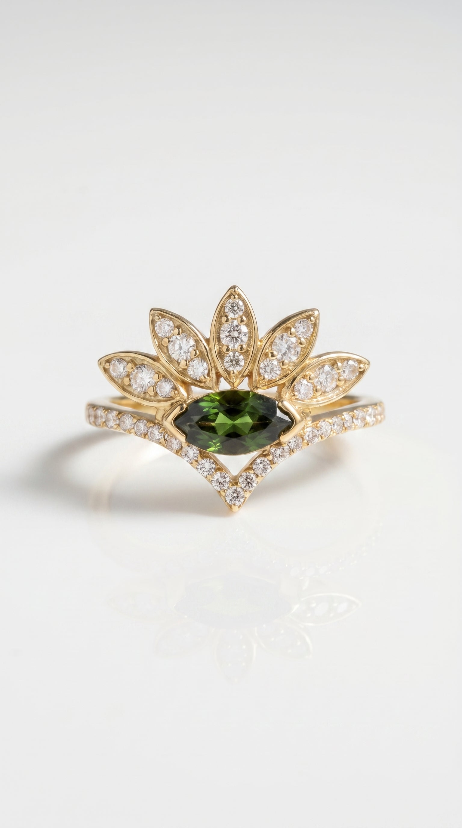 Tourmaline Diamond Bloom Ring