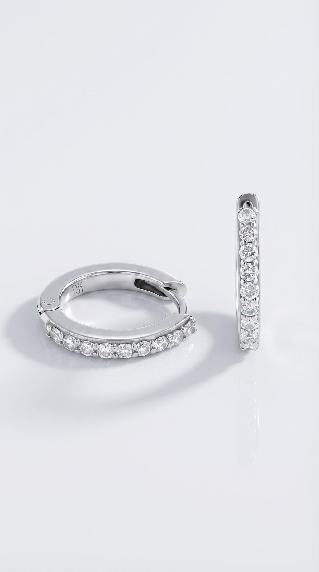 Diamond Pave Oval Hoops