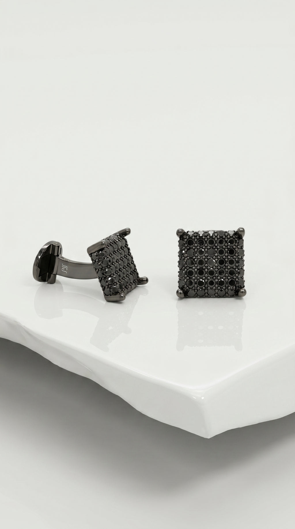 Black on Black Square Cufflinks