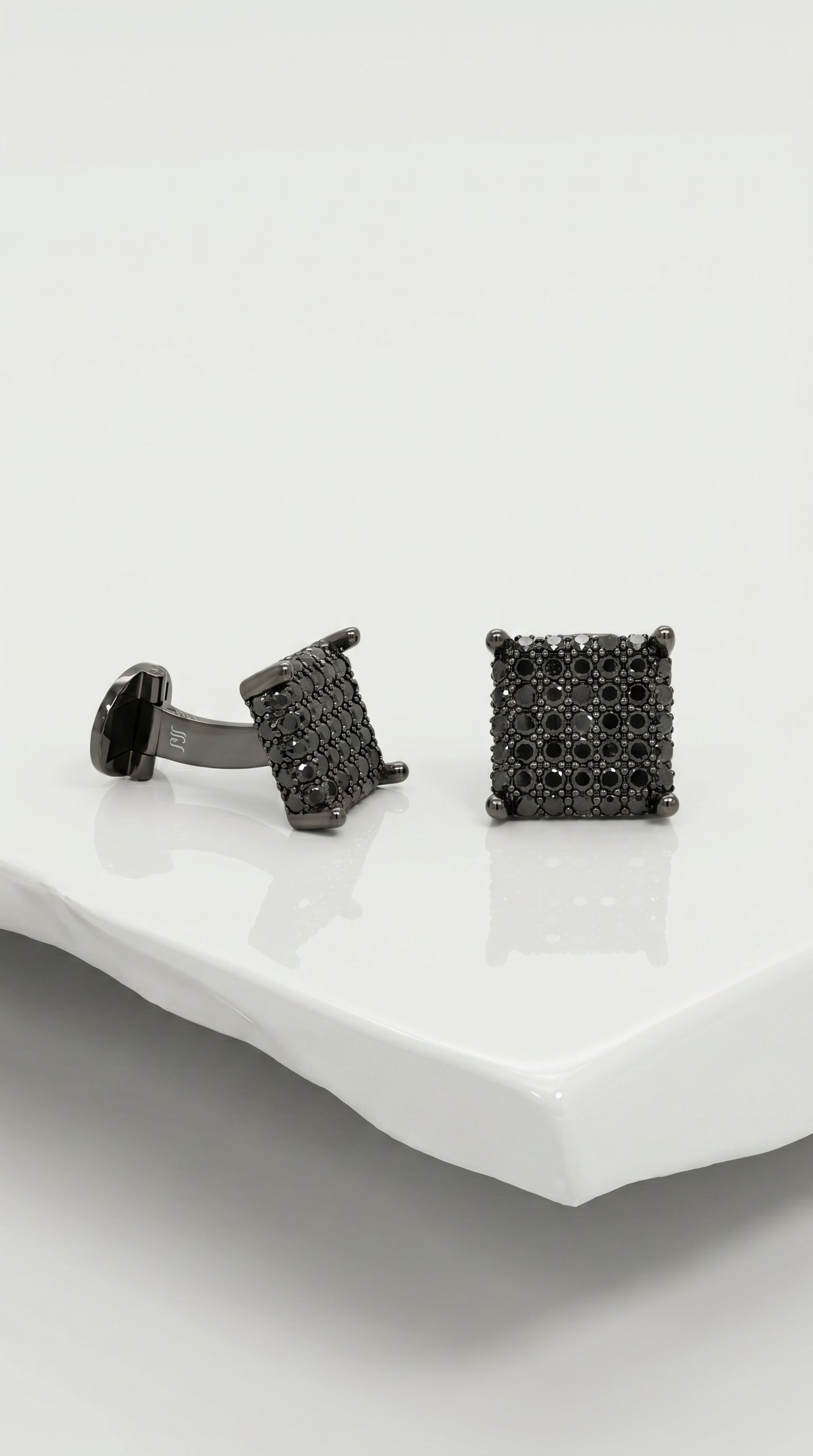 Black on Black Square Cufflinks