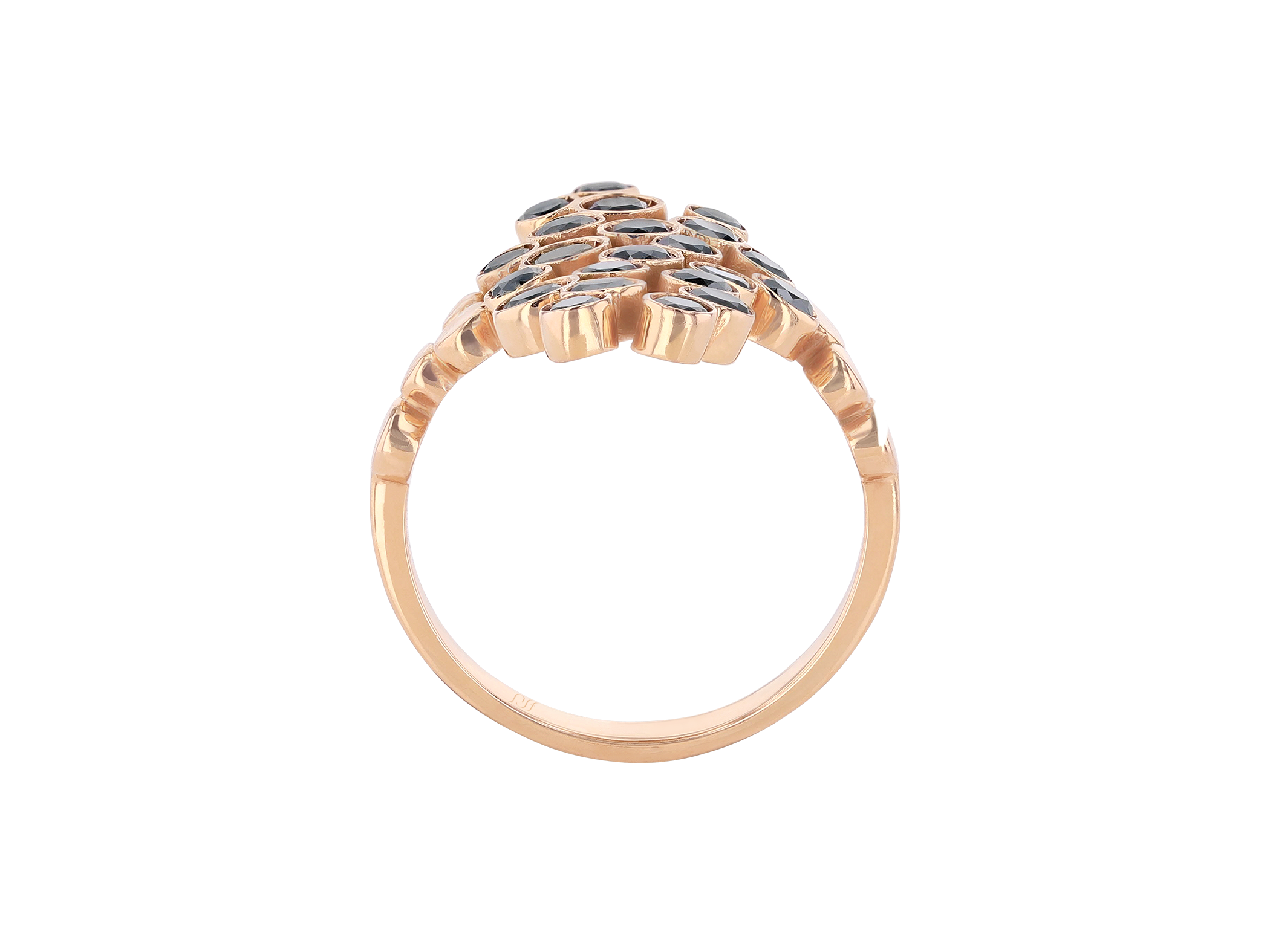 Black Diamond Beehive Ring