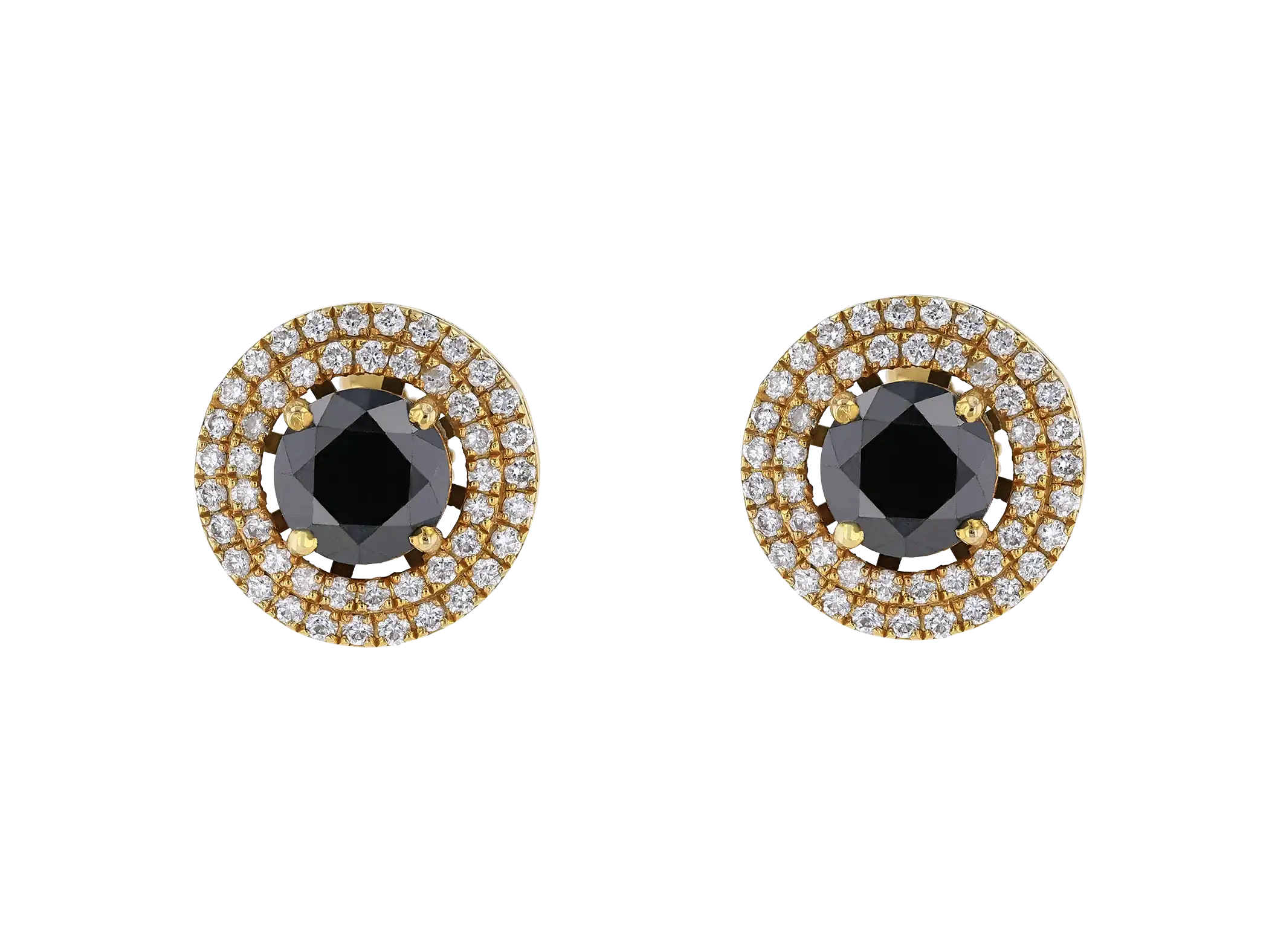 Black White Diamond Studs