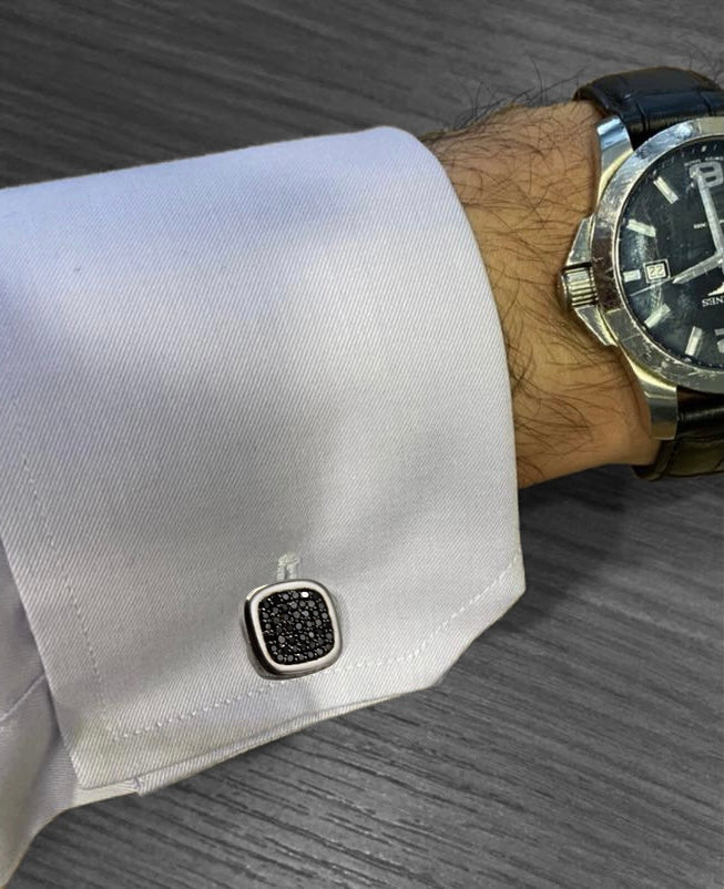 Black Diamond Square Cufflinks