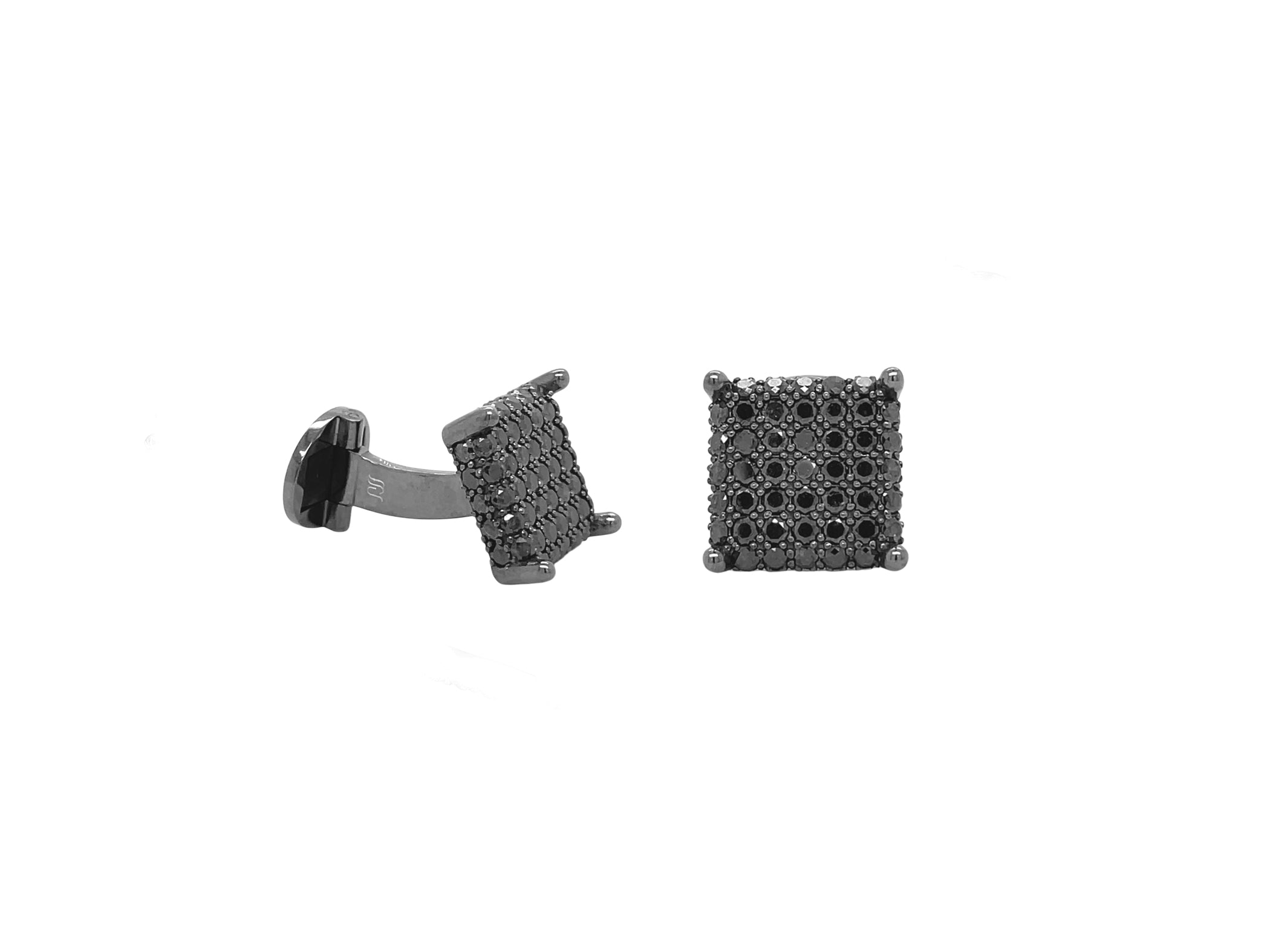 Black on Black Square Cufflinks