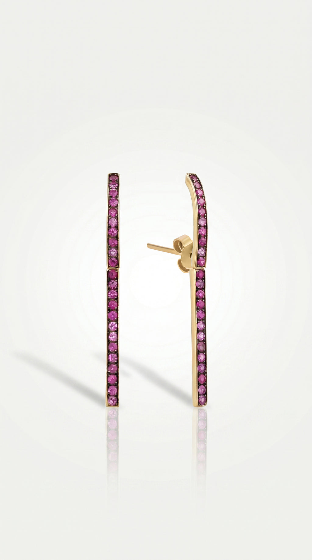 Sapphire Sword Hoop Earrings