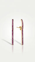 Sapphire Sword Hoop Earrings