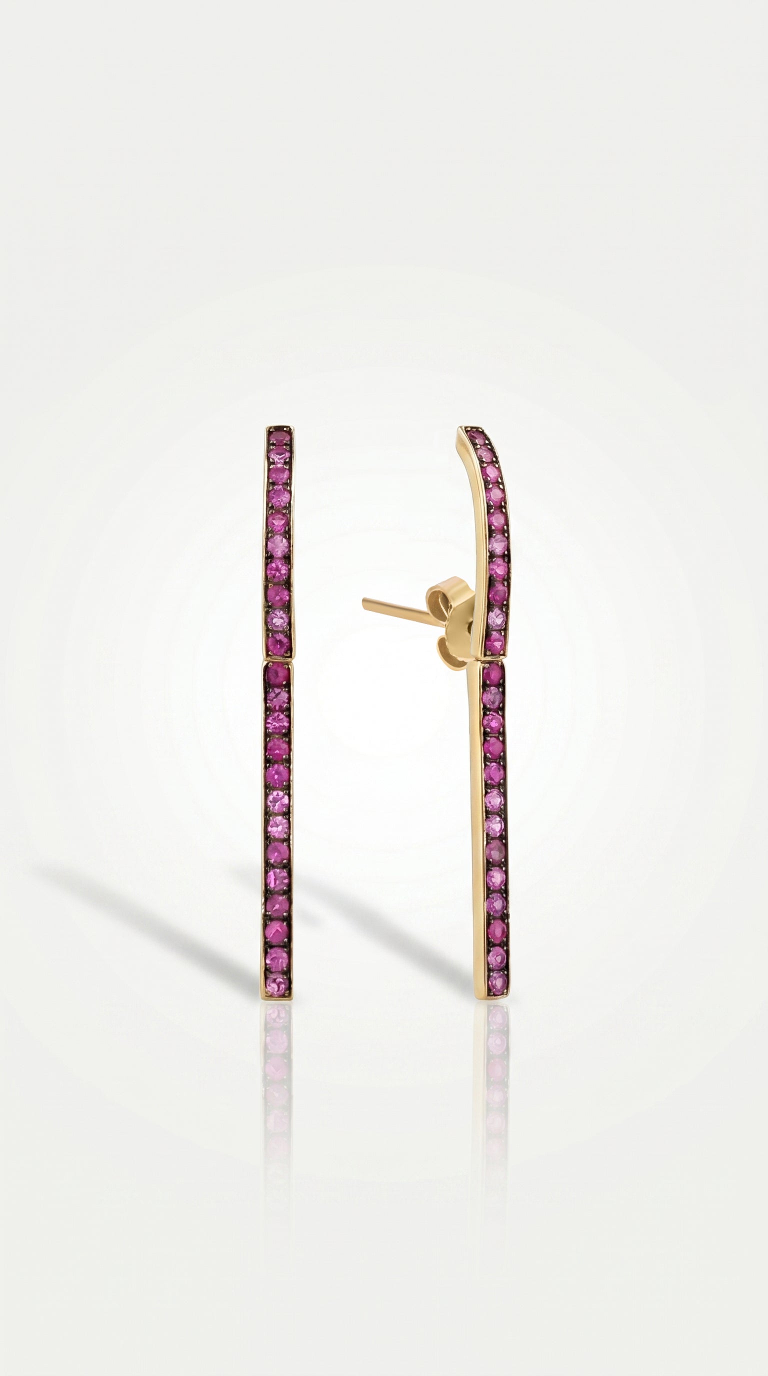 Sapphire Sword Hoop Earrings