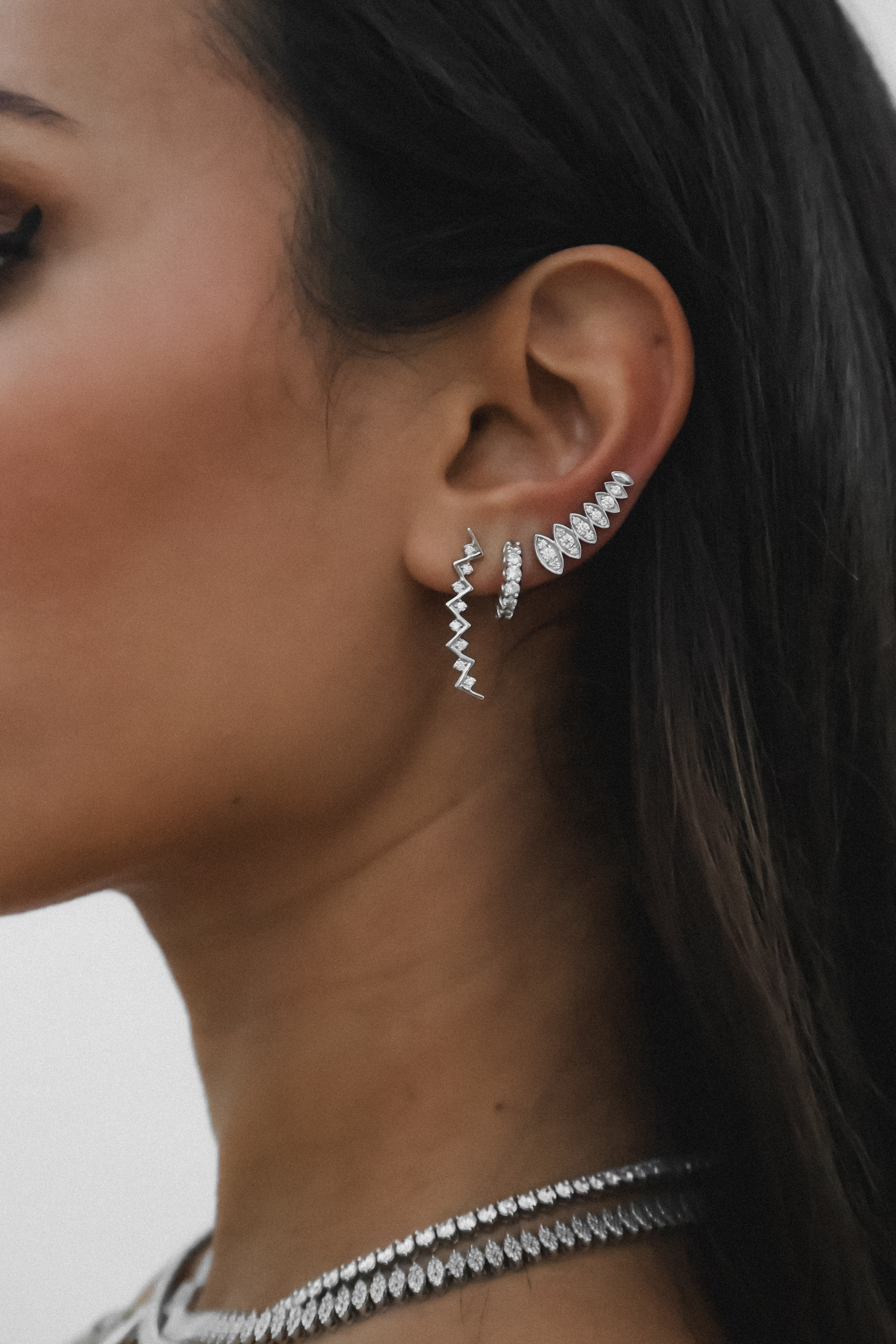 Bogolanfini Diamond Earrings
