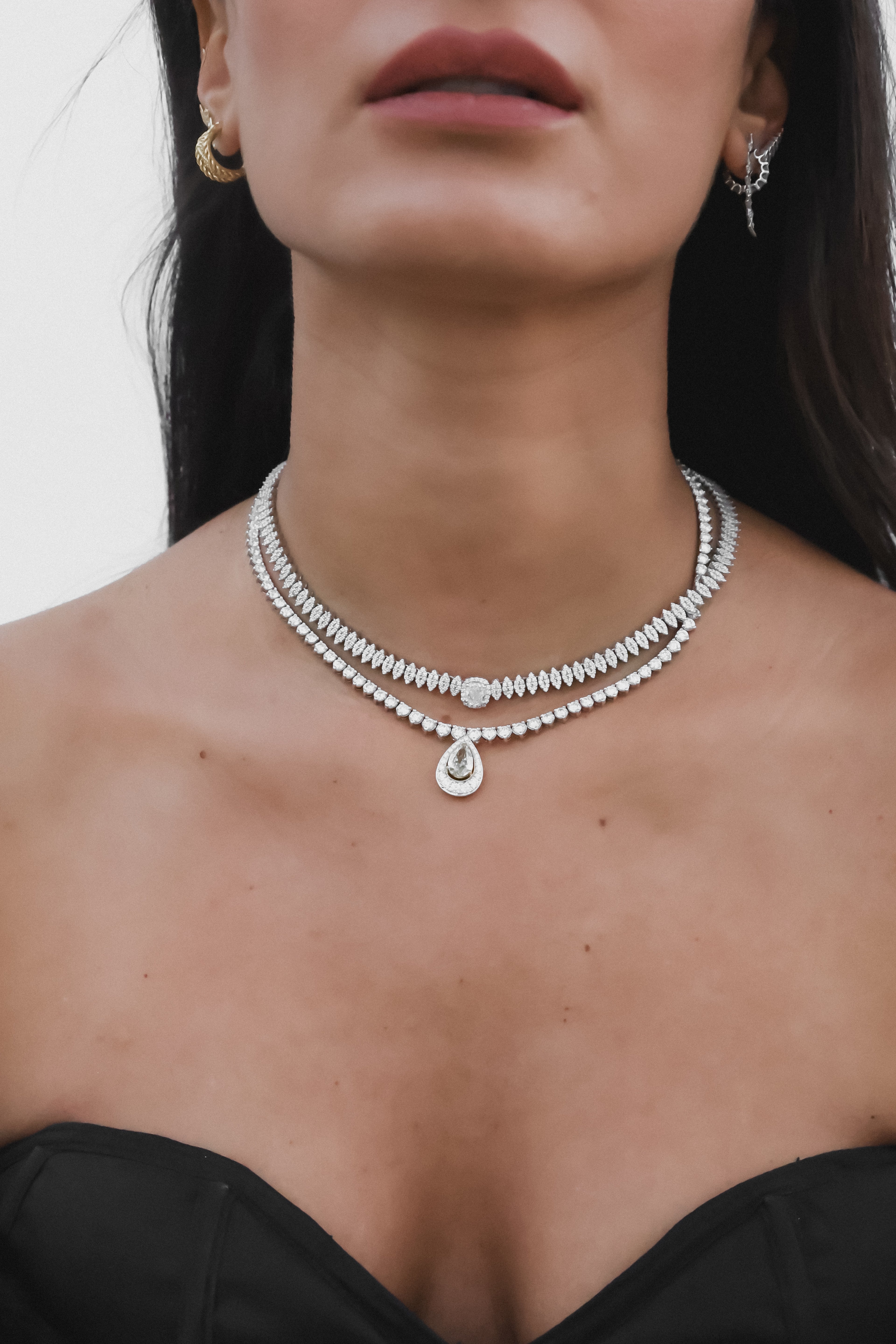 Cushion Marquise Illusion Necklace