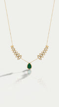 Emerald Marquise Diamond Necklace