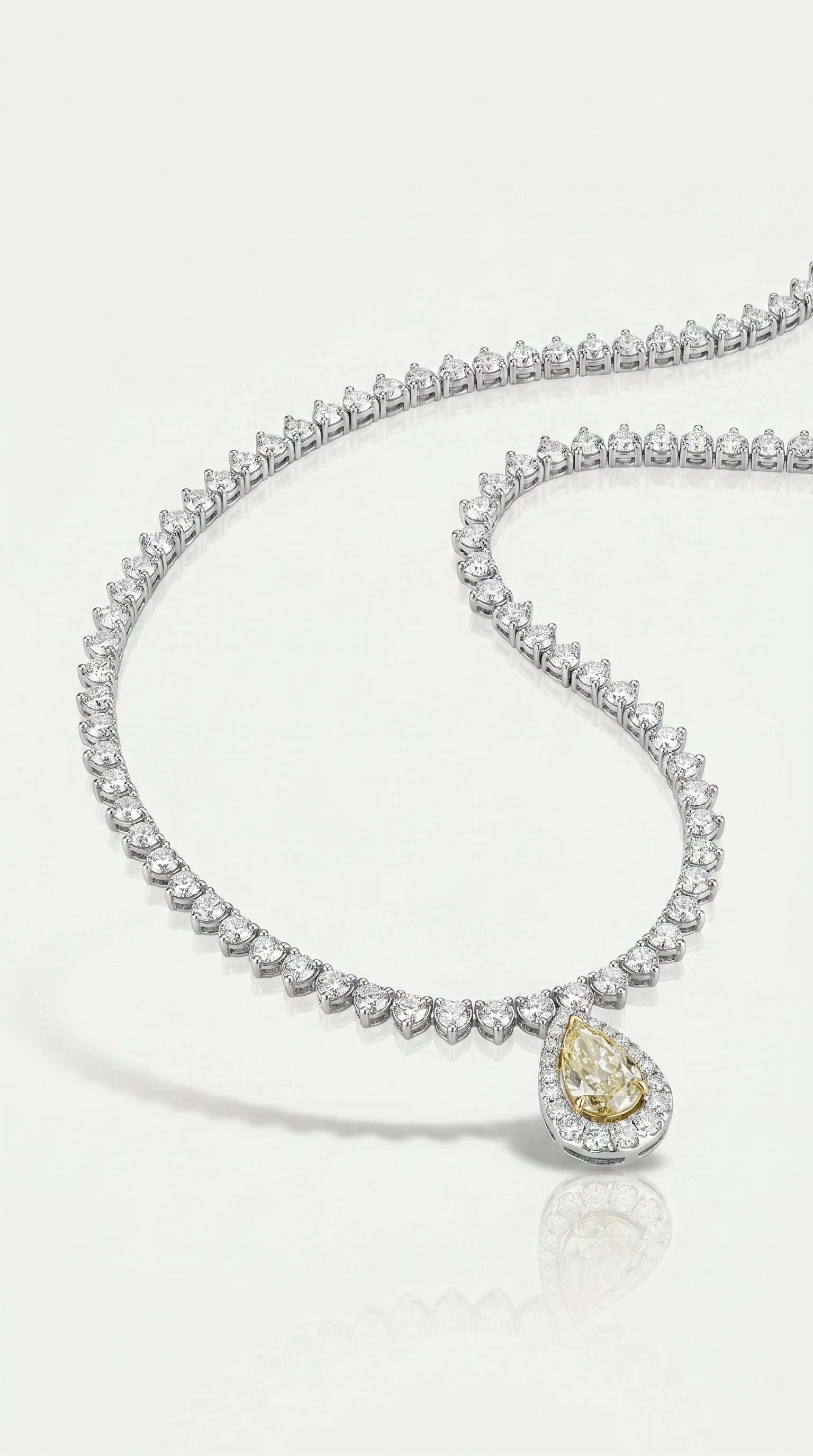 Fancy Pear Diamond Necklace