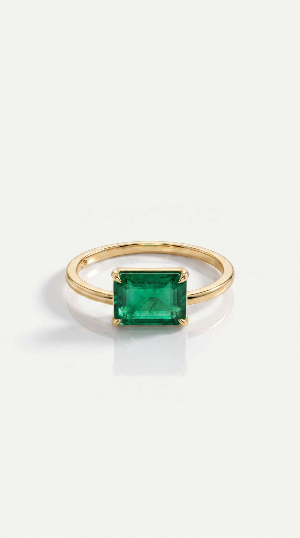 East West Emerald Ring