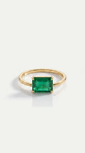 East West Emerald Ring