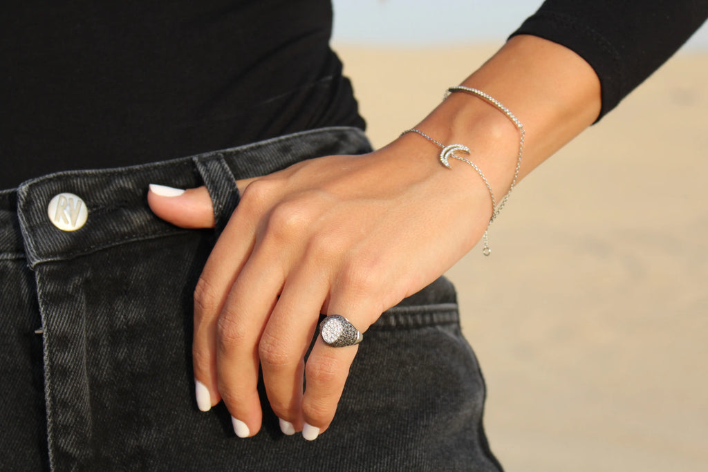 Thin Semi Bangle Bracelet