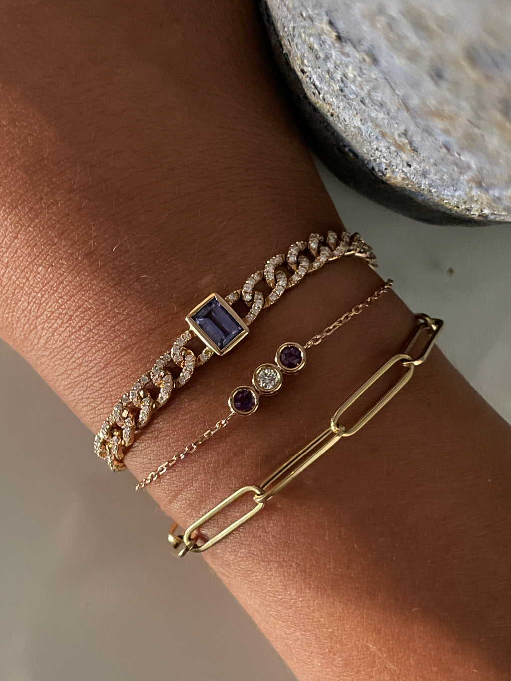 Tourmaline Diamond Cuban Link
