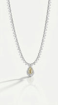 Fancy Pear Diamond Necklace
