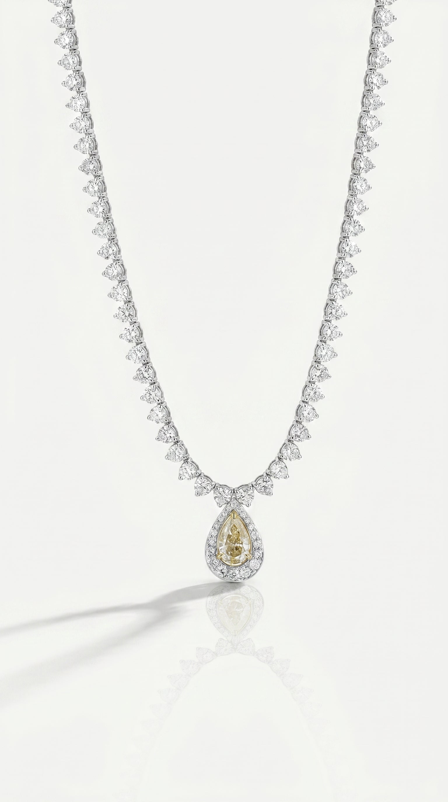 Fancy Pear Diamond Necklace