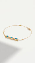 Turquoise Diamond Marquise Bracelet