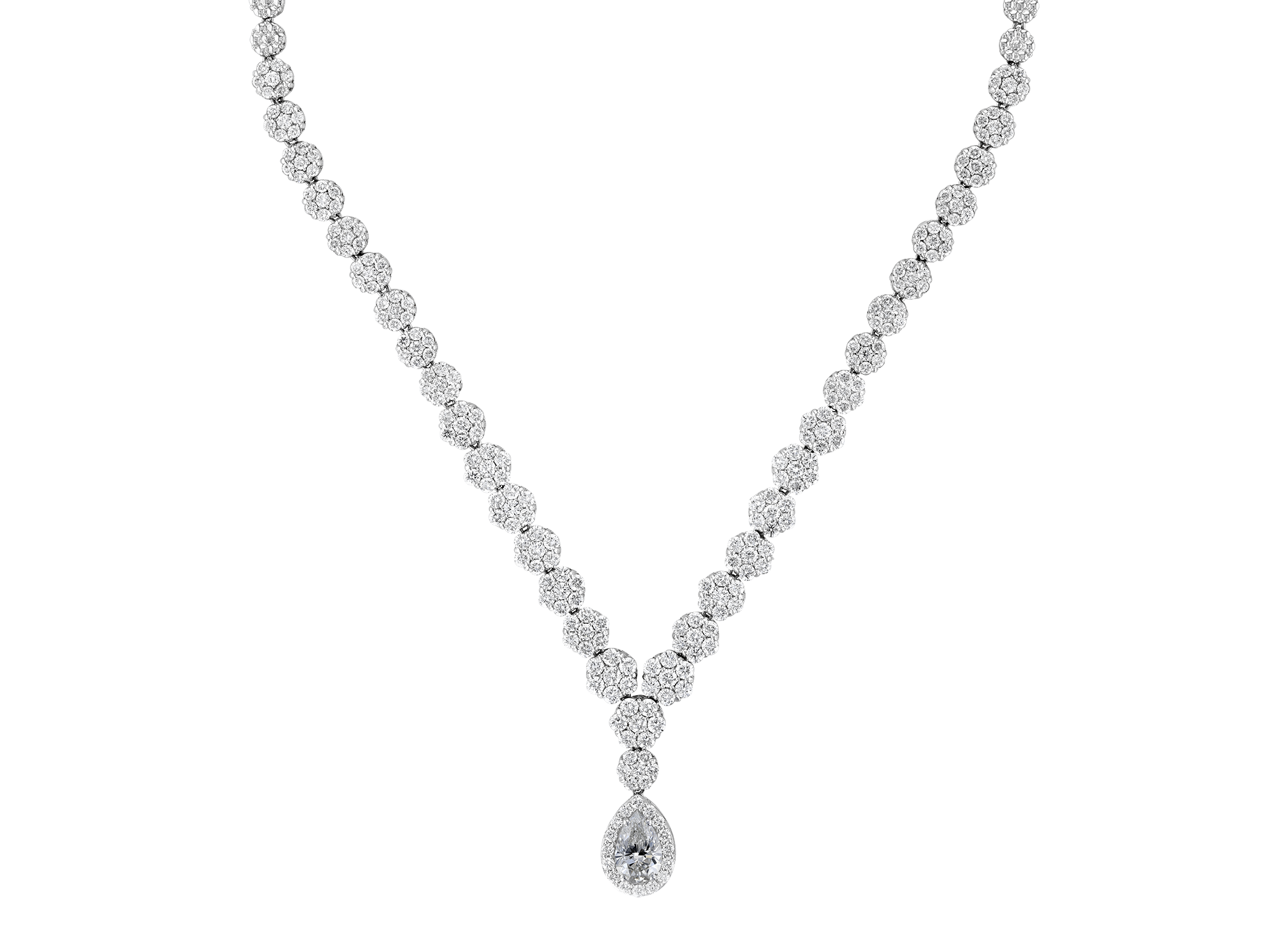 Dahlia Diamond Pear Necklace