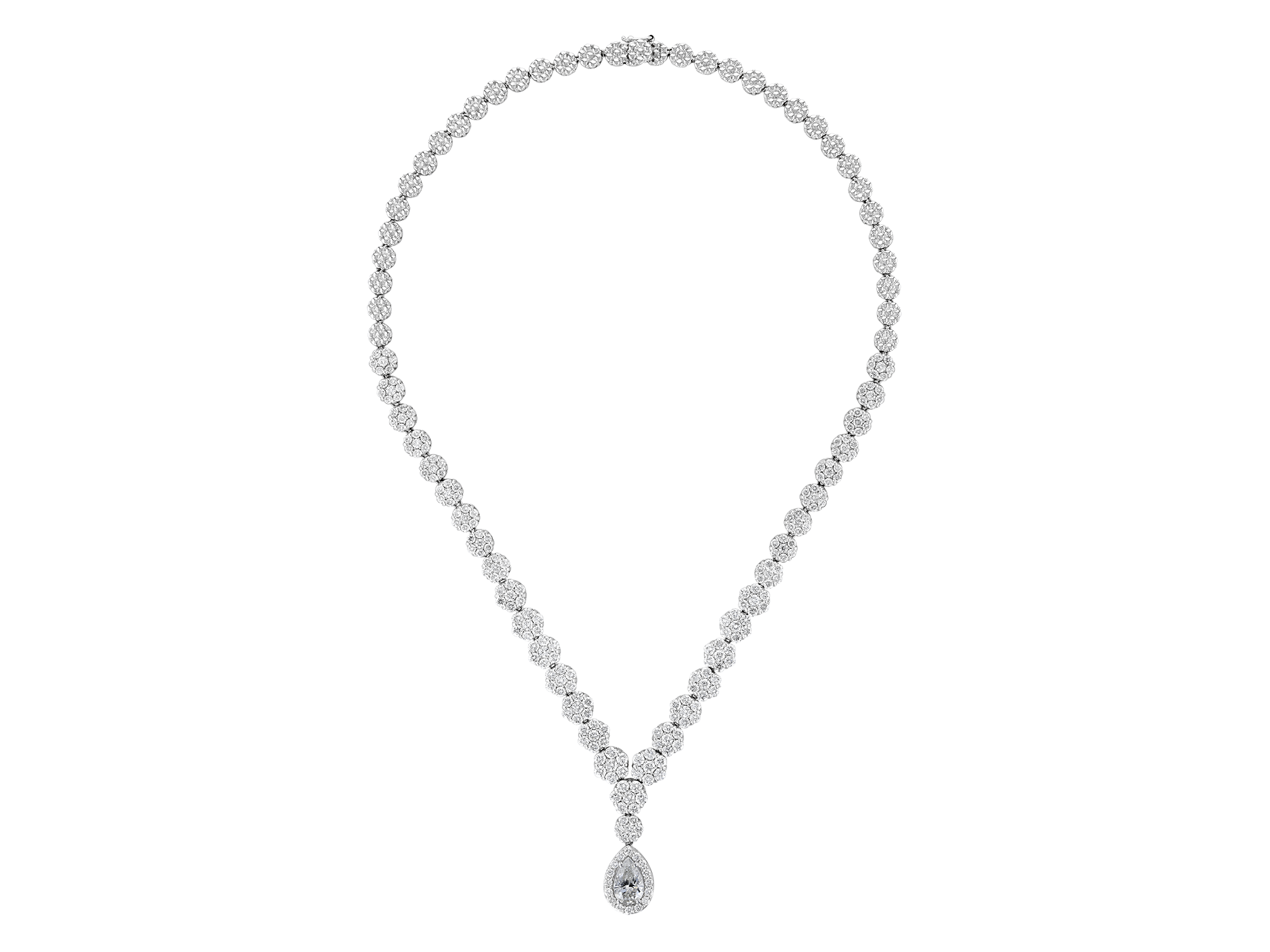 Dahlia Diamond Pear Necklace