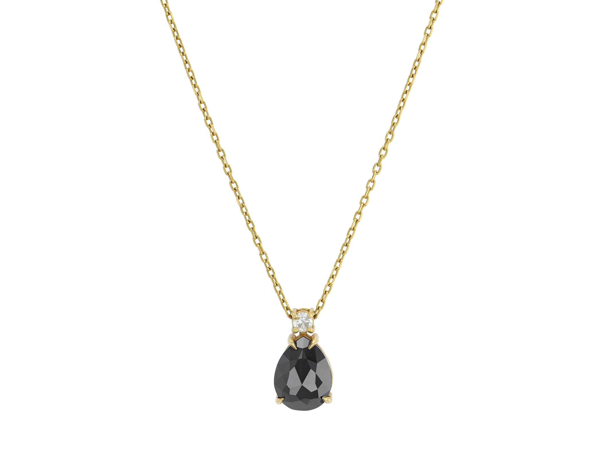 Black Pear Diamond Pendant