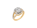 Emerald Diamond Illusion Ring