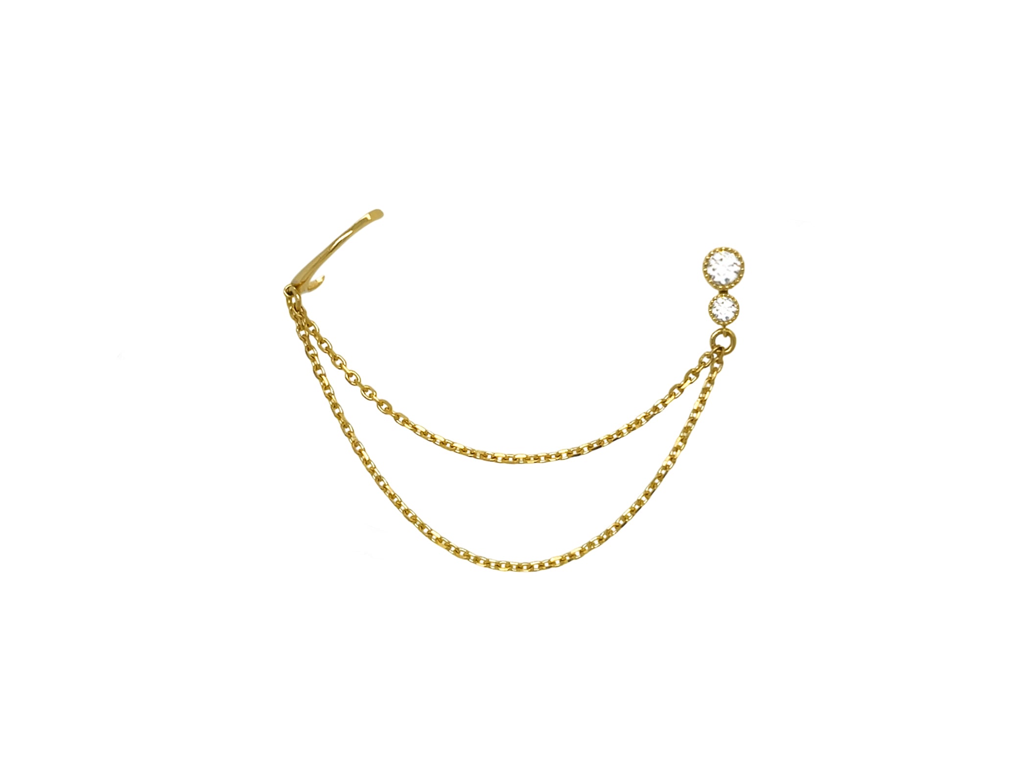 Double Stud Earring Cuff