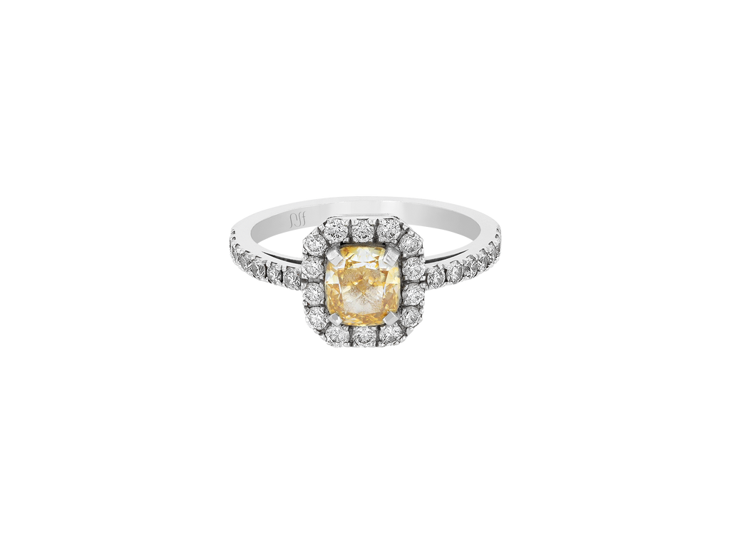 Fancy Yellow Cushion Solitaire