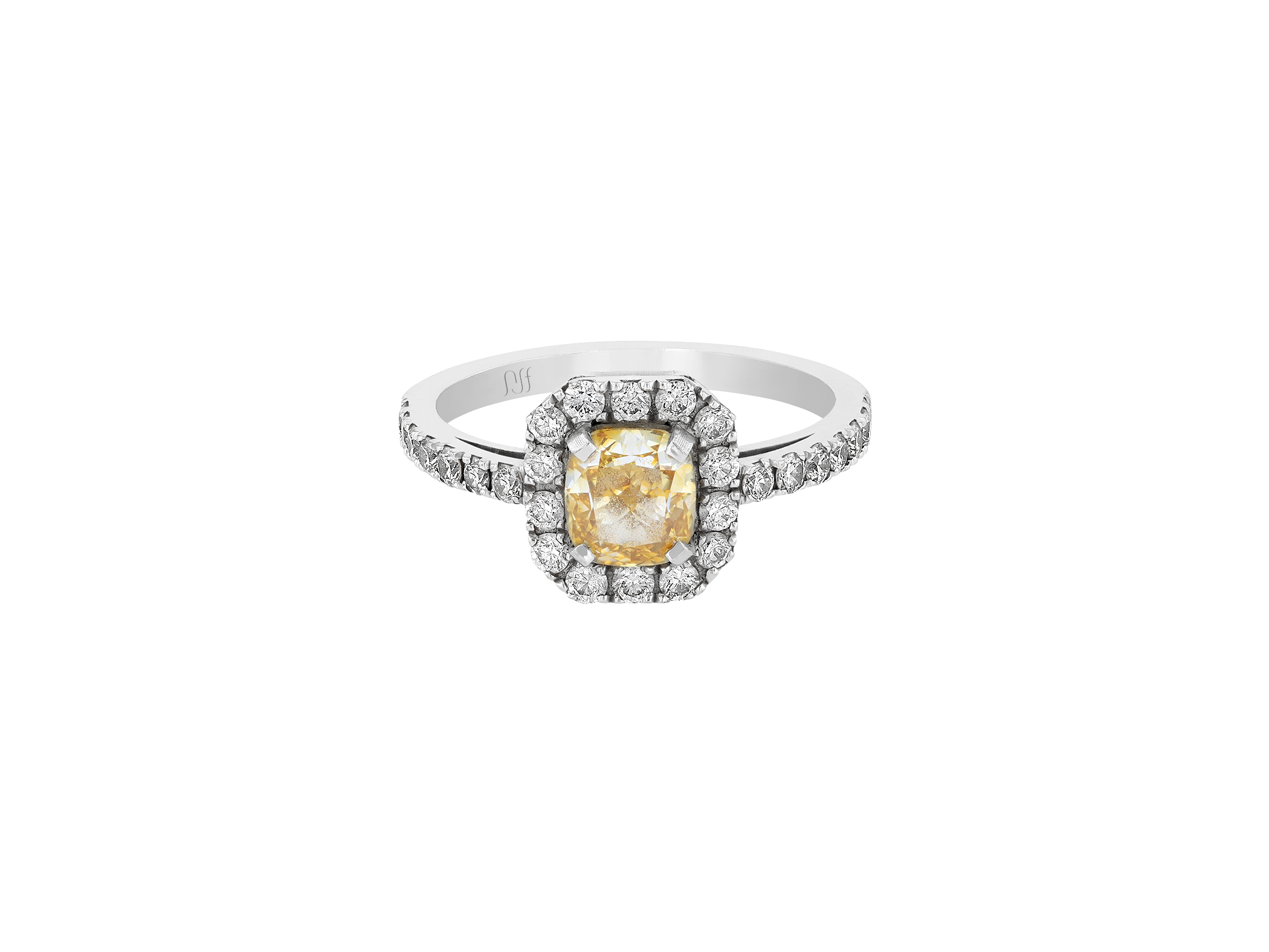 Fancy Yellow Cushion Solitaire