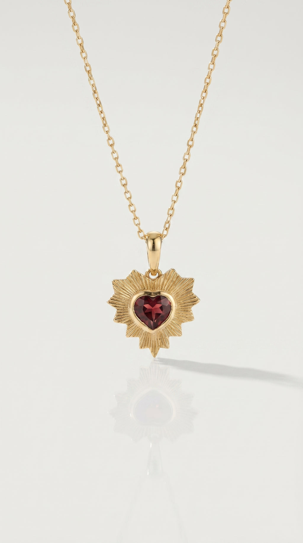 Garnet Heart Pendant