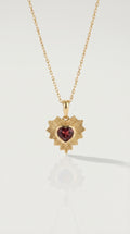 Garnet Heart Pendant