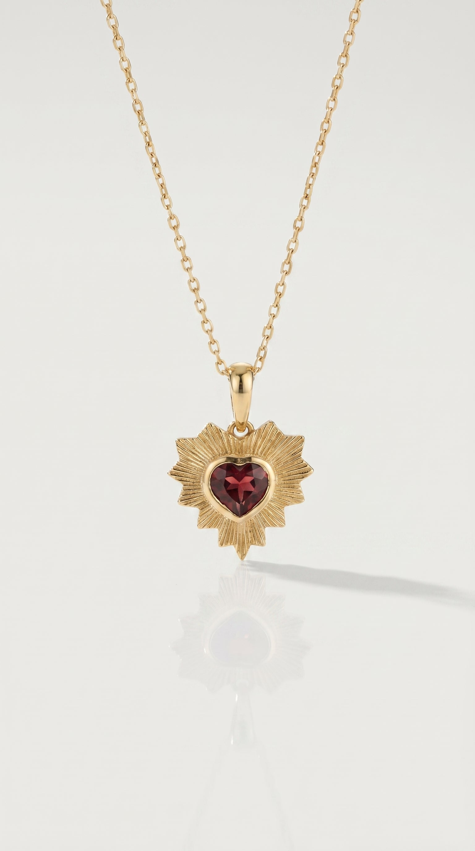 Garnet Heart Pendant