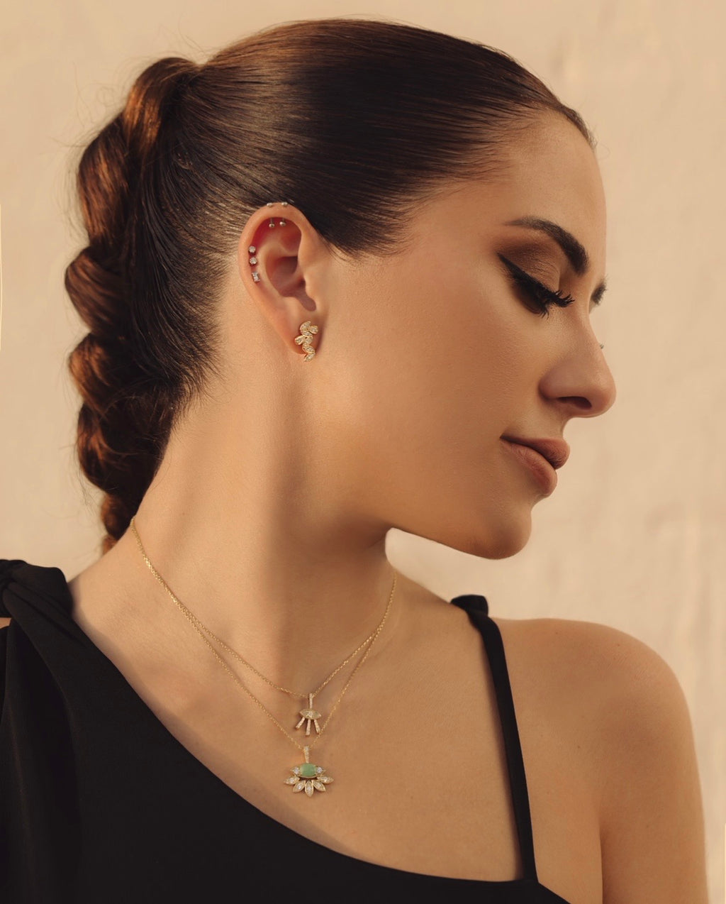 Emerald Diamond Eye Bloom Pendant