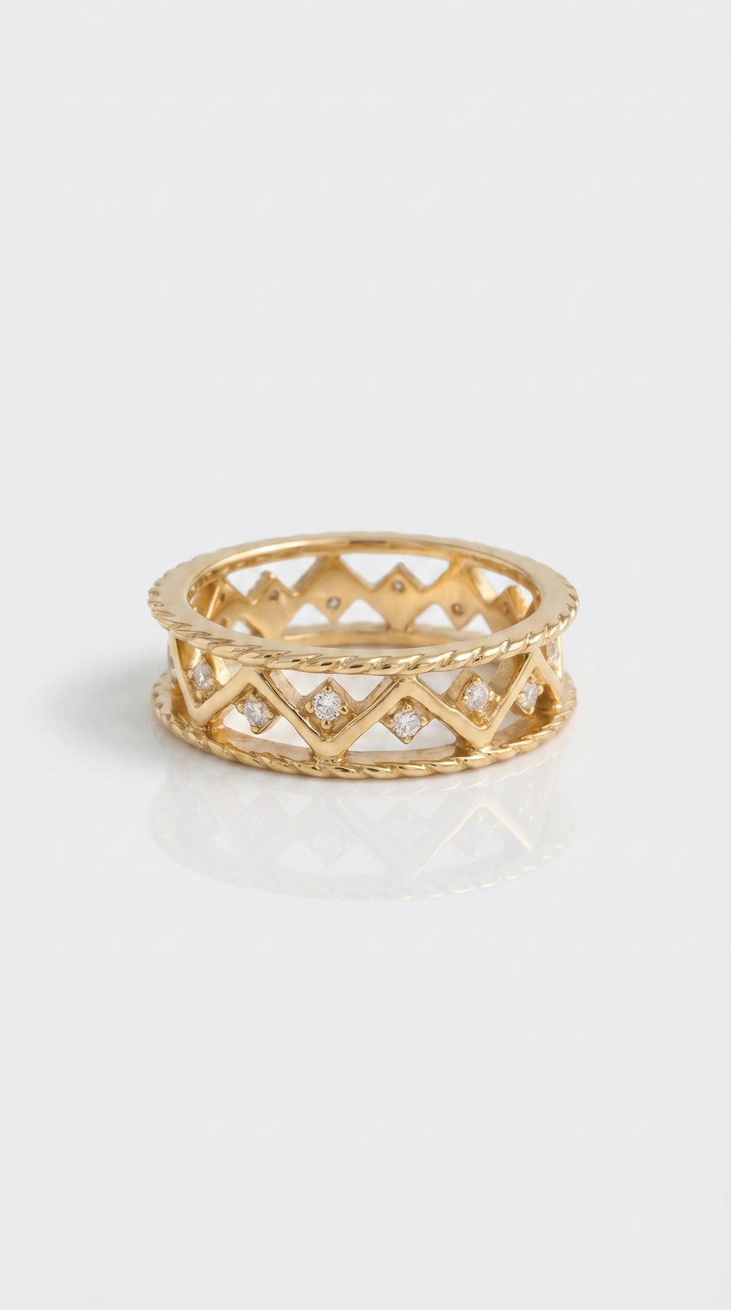 Vintage Bogolanfini Eternity Ring
