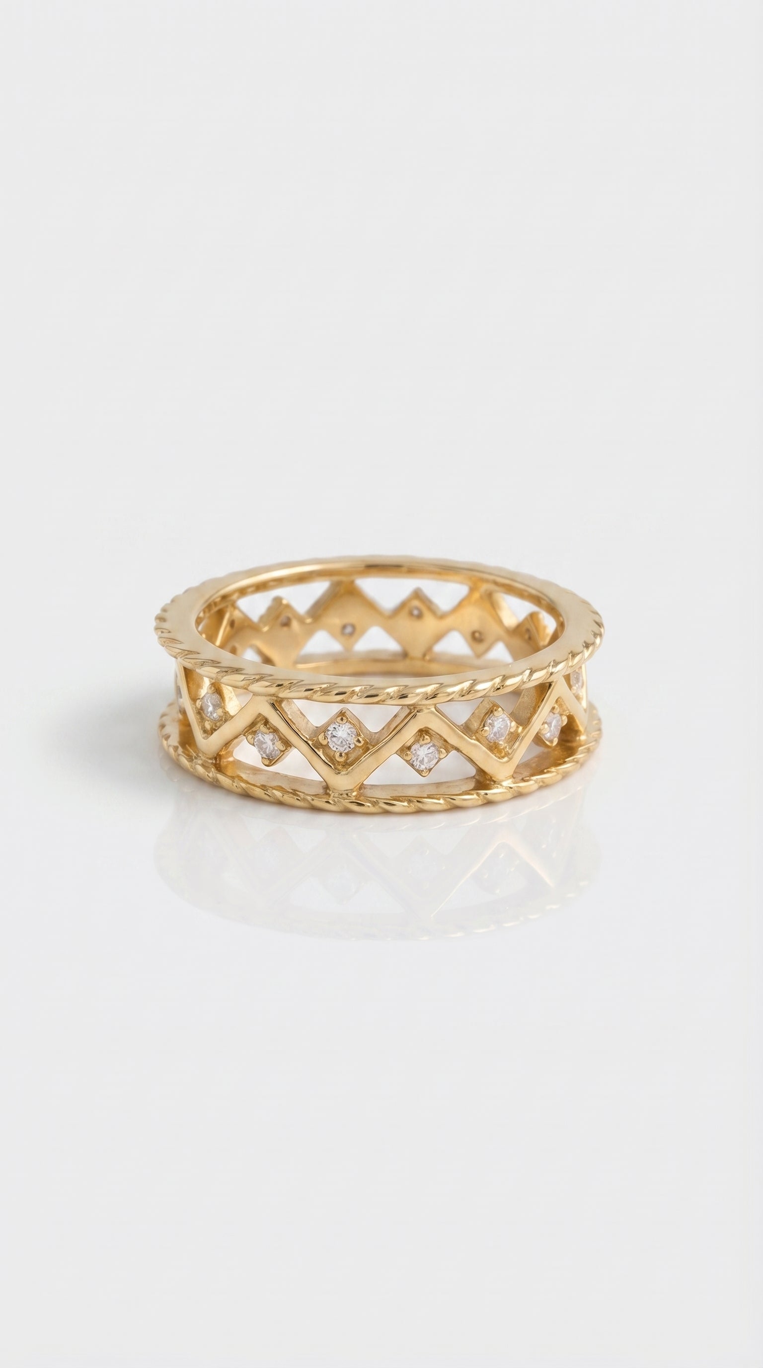 Vintage Bogolanfini Eternity Ring