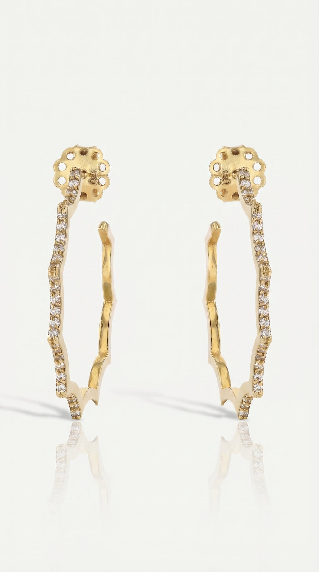 Sunrise Diamond Hoops