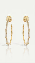Sunrise Diamond Hoops
