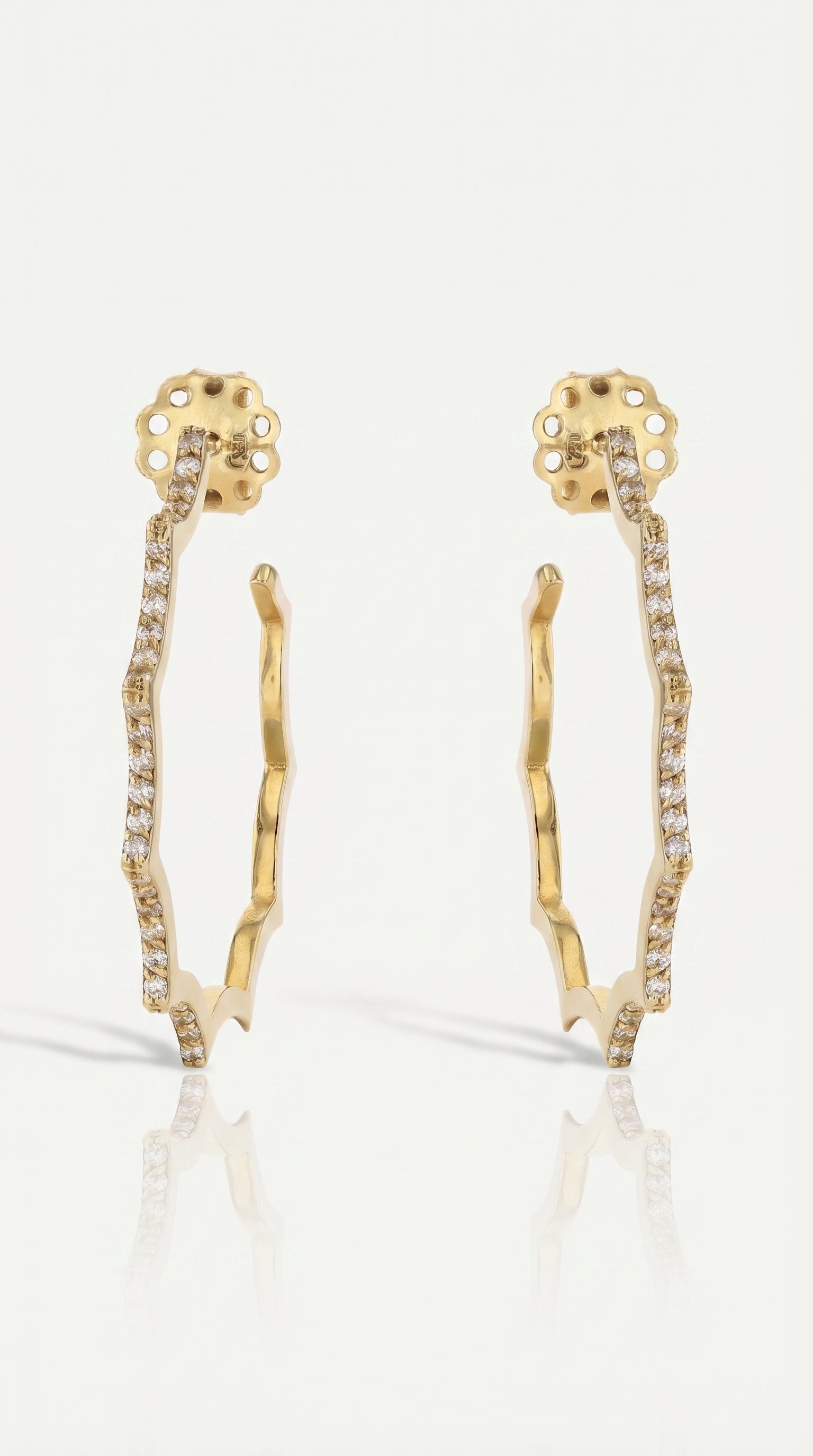 Sunrise Diamond Hoops