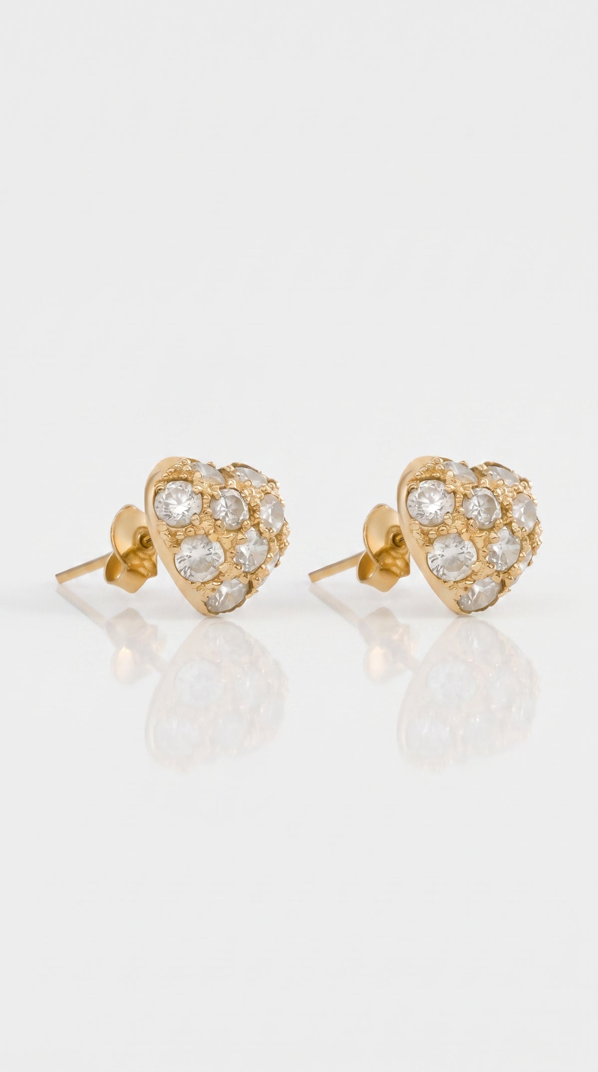 Diamond Cluster Heart Earrings