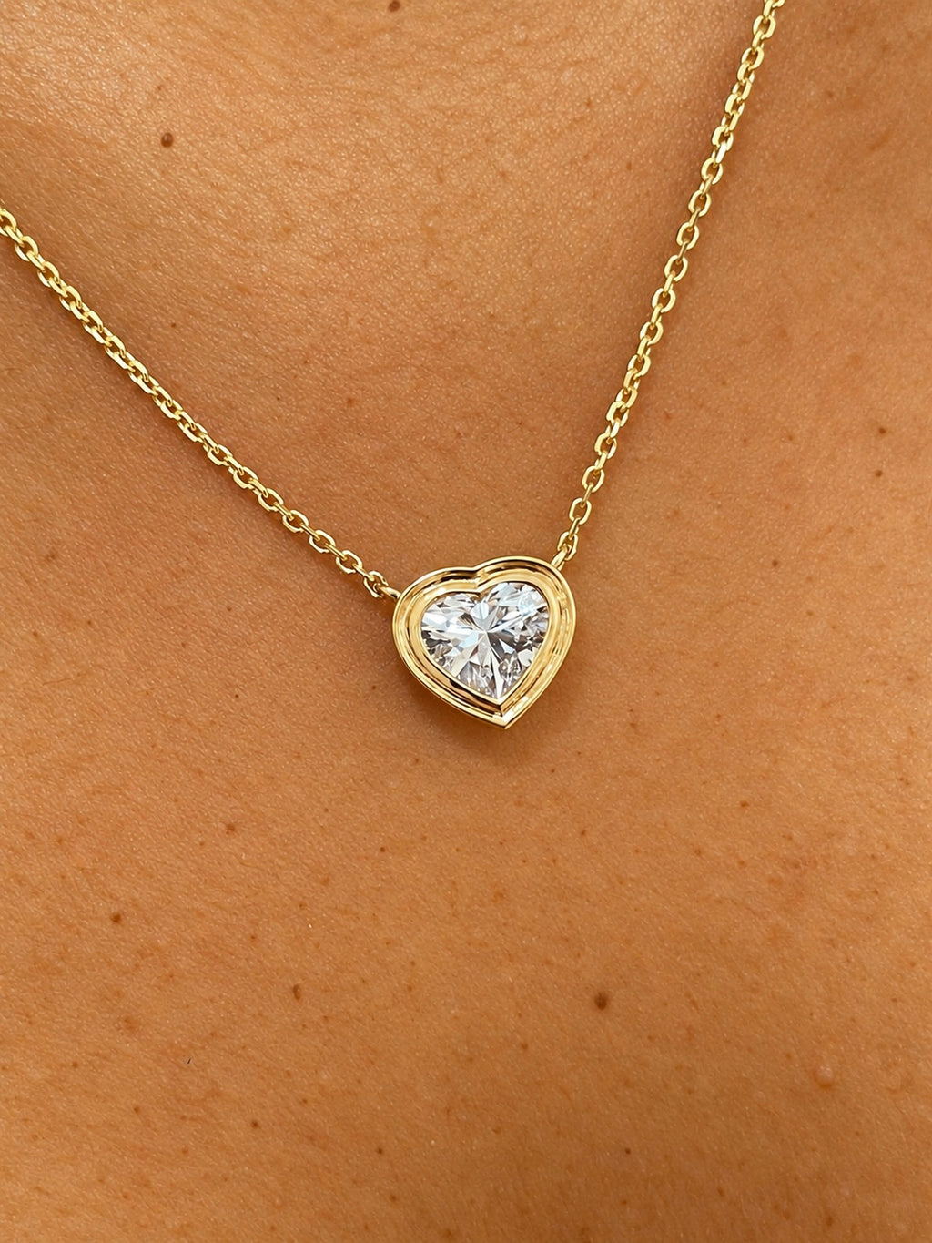 Jay Bezel Heart Pendant