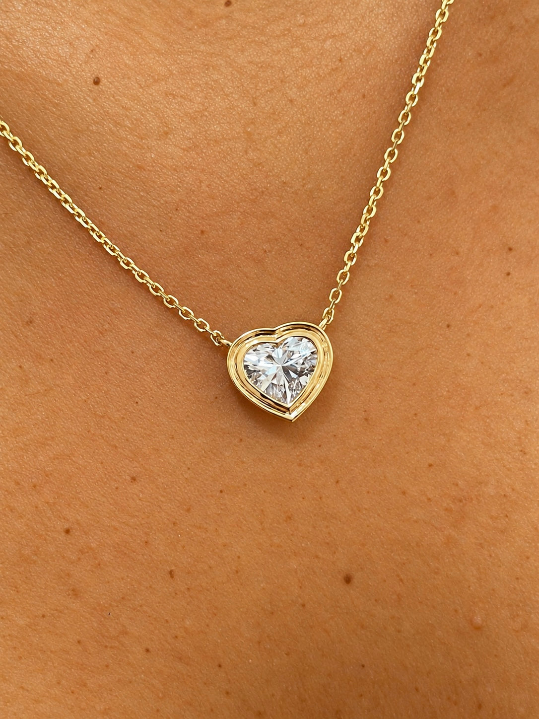 Jay Bezel Heart Pendant