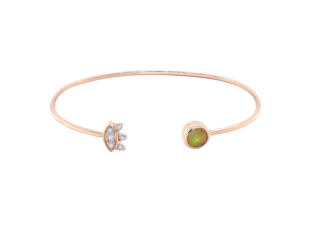 Opal Diamond Marquise Illusion Bangle