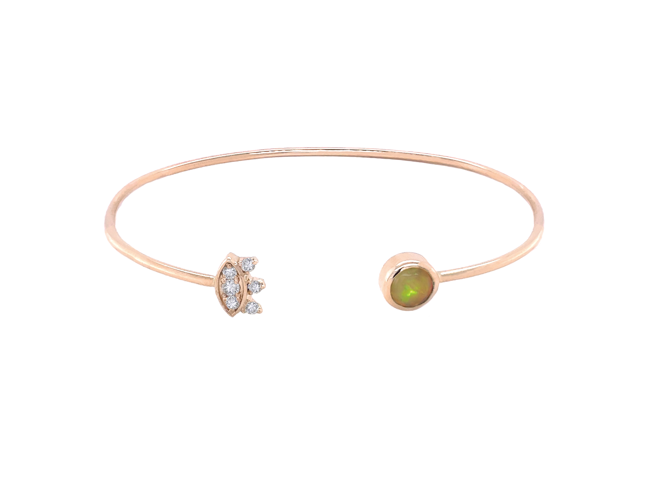 Opal Diamond Marquise Illusion Bangle