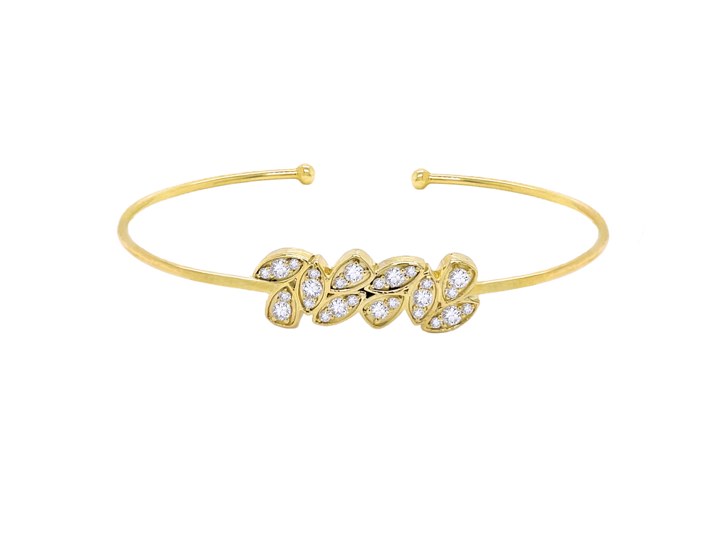 Diamond Half Bloom Bangle